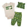 Sterling bébé Ensemble 3 pièces avec pieds : Dinosaure vert