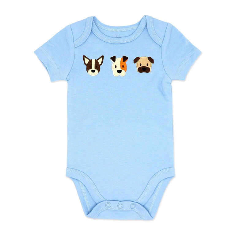 Baby Mode Ensemble de 3 piècesre tourne-moi :Chiens bleus 0-3M Baby Mode Ensemble de 3 piècesre tourne-moi :Chiens bleus 0-3M