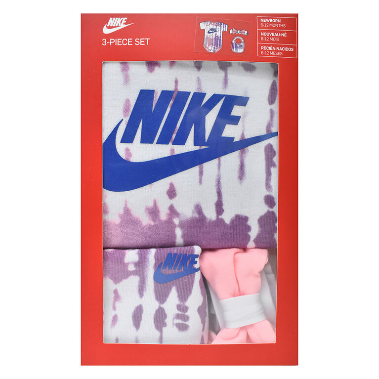 Nike 3Pc Bodysuit Box Set - White - Size 0m-6m