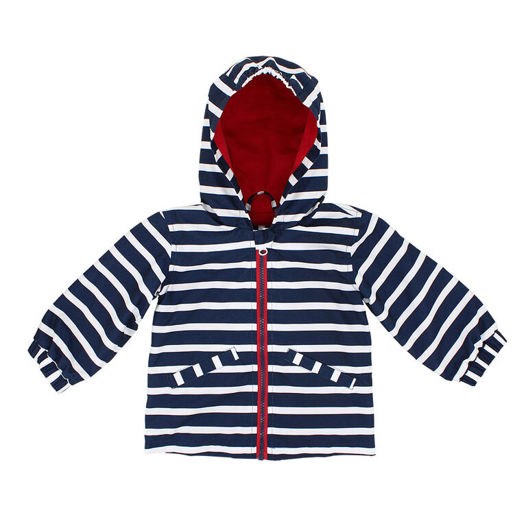 Northpeak Baby Boys Fashion Jacket- Marine Blue Stripes - 12 Months