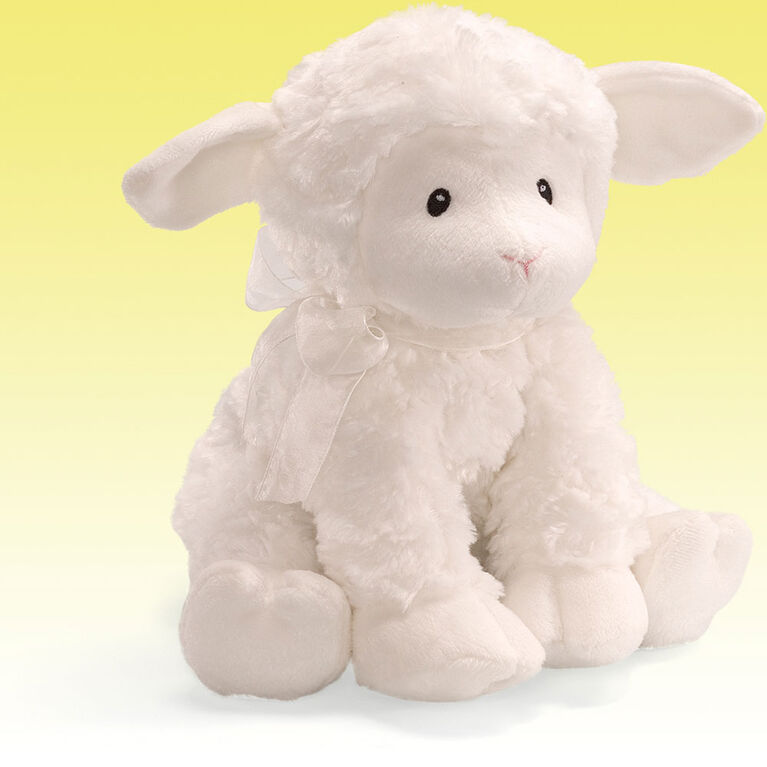 Baby GUND Lena Lamb Brahm's Lullaby Keywind Musical Sound Toy Plush Stuffed Animal, White, 10
