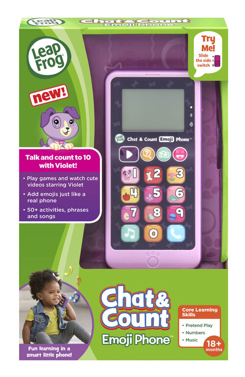 LeapFrog Chat & Count Emoji Phone - Purple - English ...