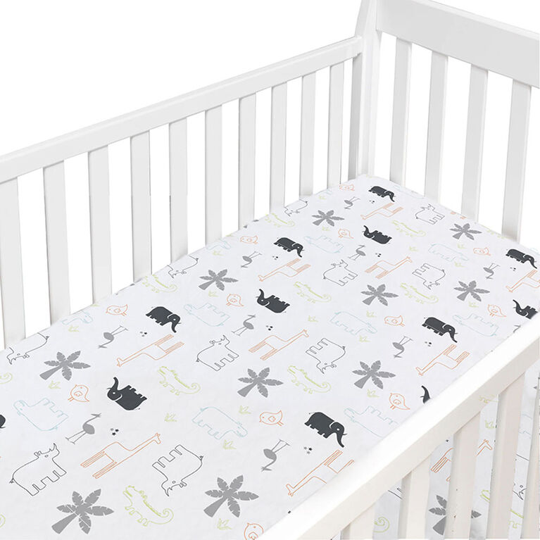Dream Crib Sheet - Multi Jungle