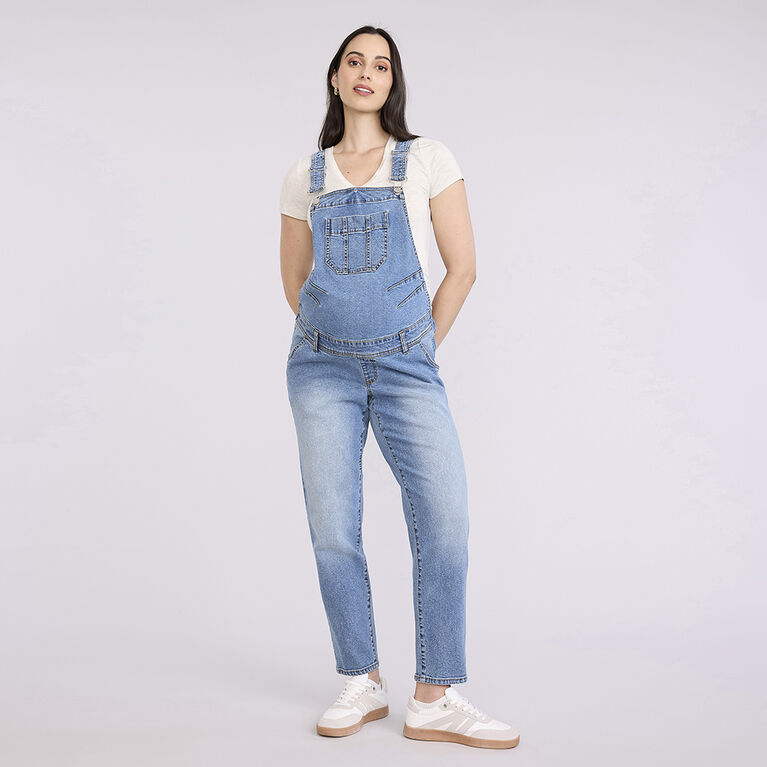 Motherhood - Straight Leg Overall - Medium Wash - XL