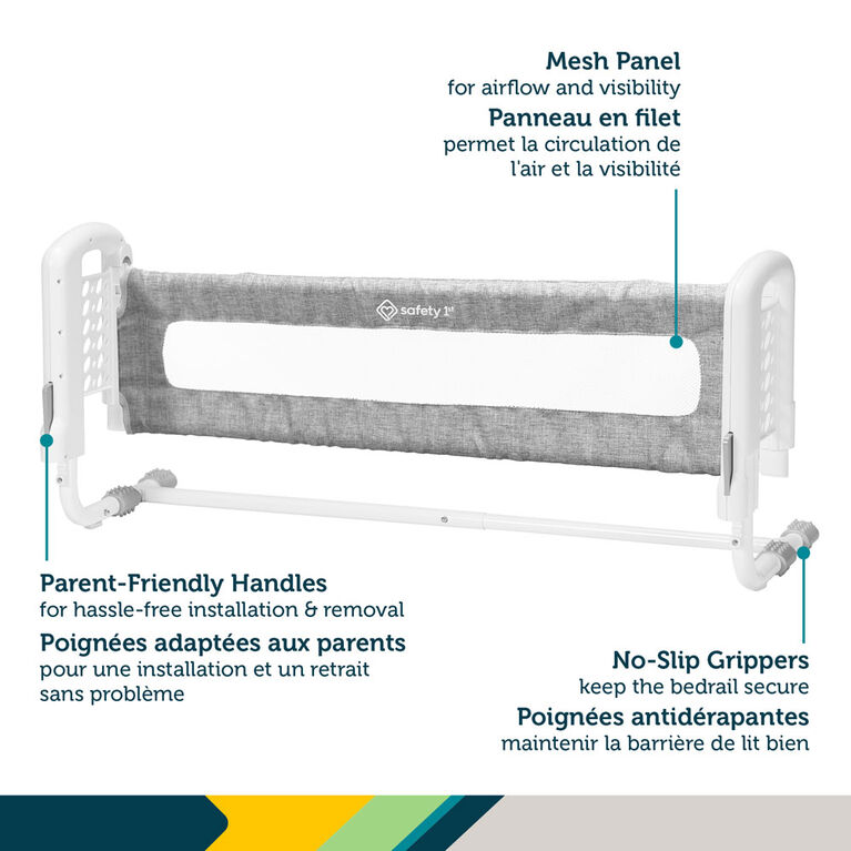 Safety 1st Top Of Mattress Bed Rail - Grey