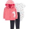 Carter's 3-Piece Unicorn Cardigan Set - Pink, Newborn