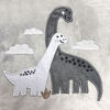 Koala Baby - Grey Dinos Mama & Baby 2 Layer Blanket