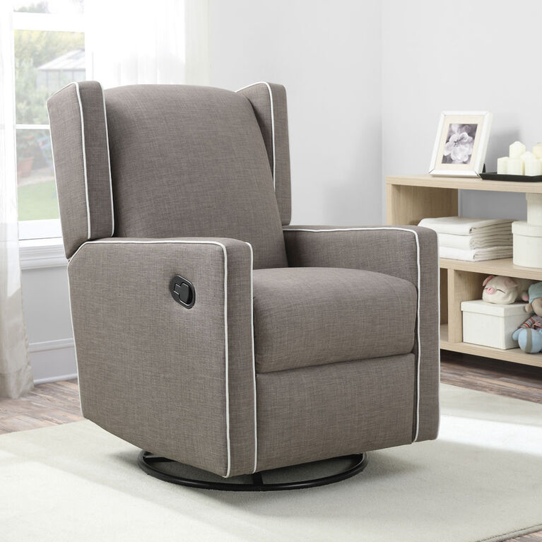 Baby Knightly Swivel Reclining Glider Taupe Babies R Us Canada
