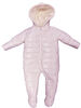 Baby Mode Signature Shin Nylon Snowsuit: Pink 0-3M