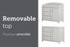South Shore, Changing Table with Removable Changing Station - Soft Gray