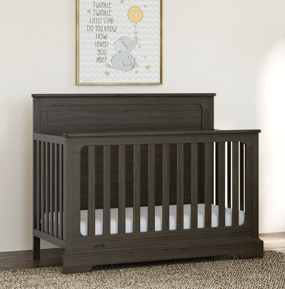 slate grey crib