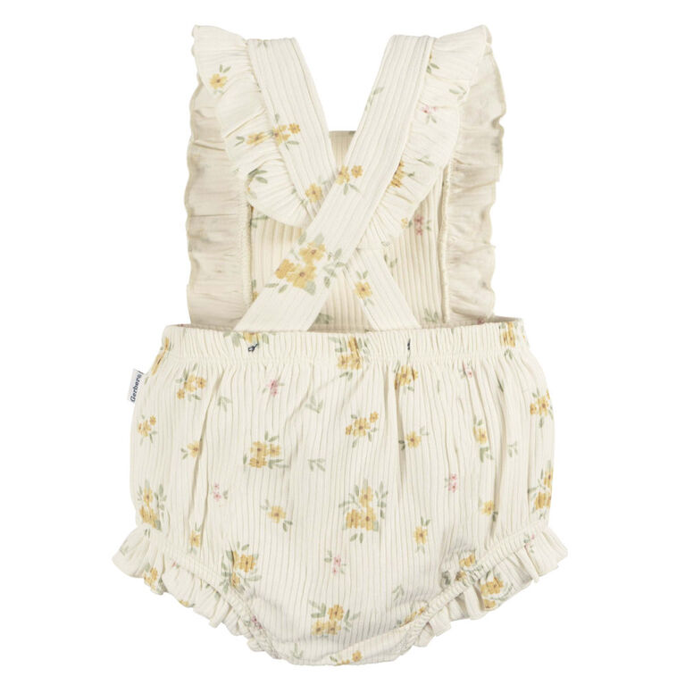 Gerber Childrenswear - Romper with Ruffle Bouquets - 3-6M