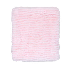 Baby Mode Signature Ridged Plush Blanket: Pink