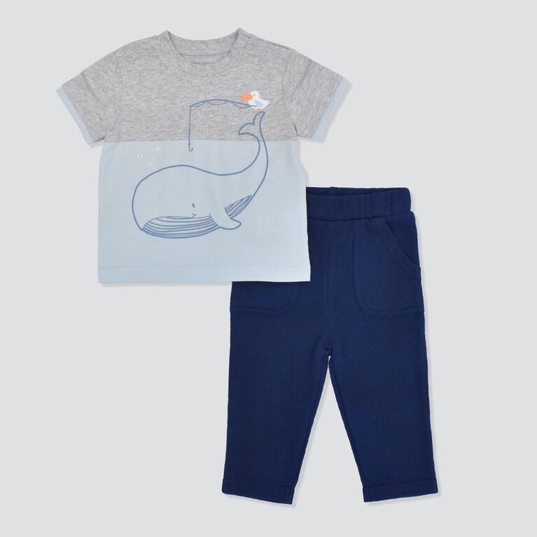 Rococo 2 Piece Top and Pant Blue 6-9M