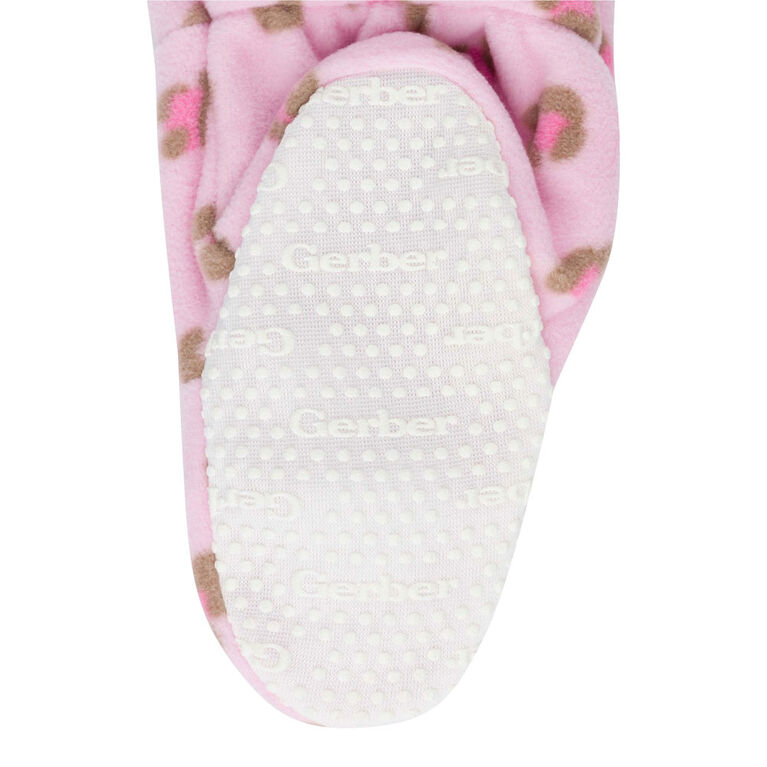 Gerber Childrenswear - 1-Pack Blanket Sleeper - Leopard - Pink 24 months
