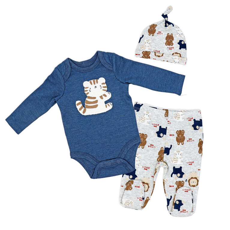 Sterling Baby 3 Pièces sur pied Ensemble : bleu marine tigre 3M