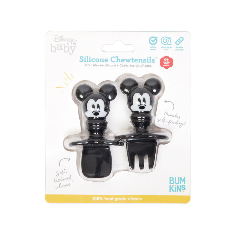 Bumkins Disney Chewtensils, Baby Led Weaning Stage 1 for Ages 6 months up - Mickey Mouse