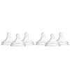 Tétines en silicone en Col large de Dr. Brown's Natural Flow Options+ Vitesse 4, 6pk