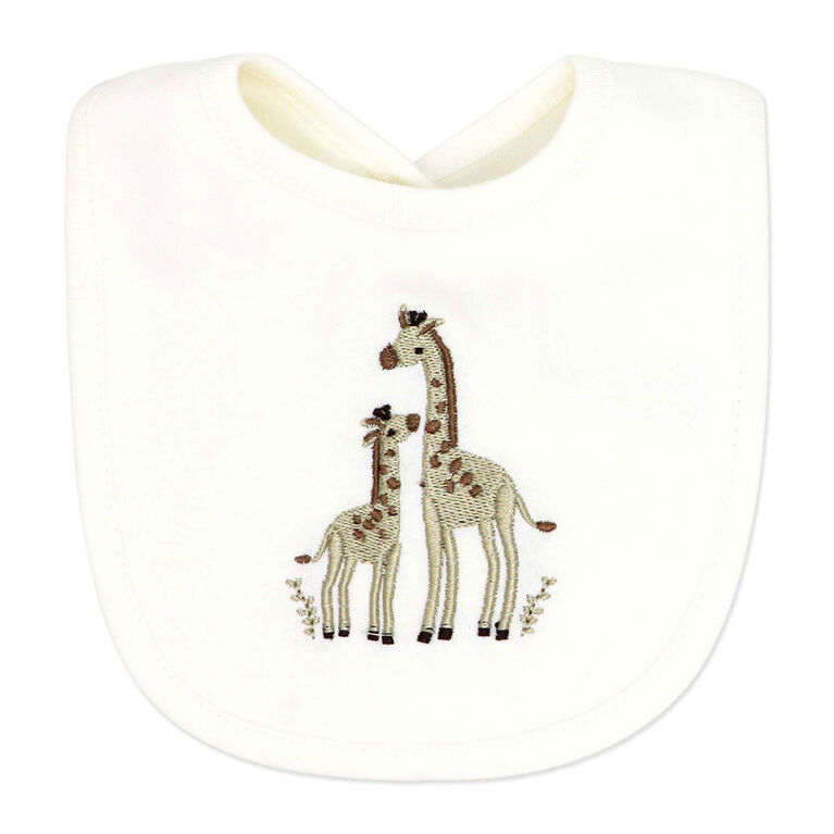 Rock a Bye Baby 5 Piece Ribbed Velour Set: White Giraffe 0-3M