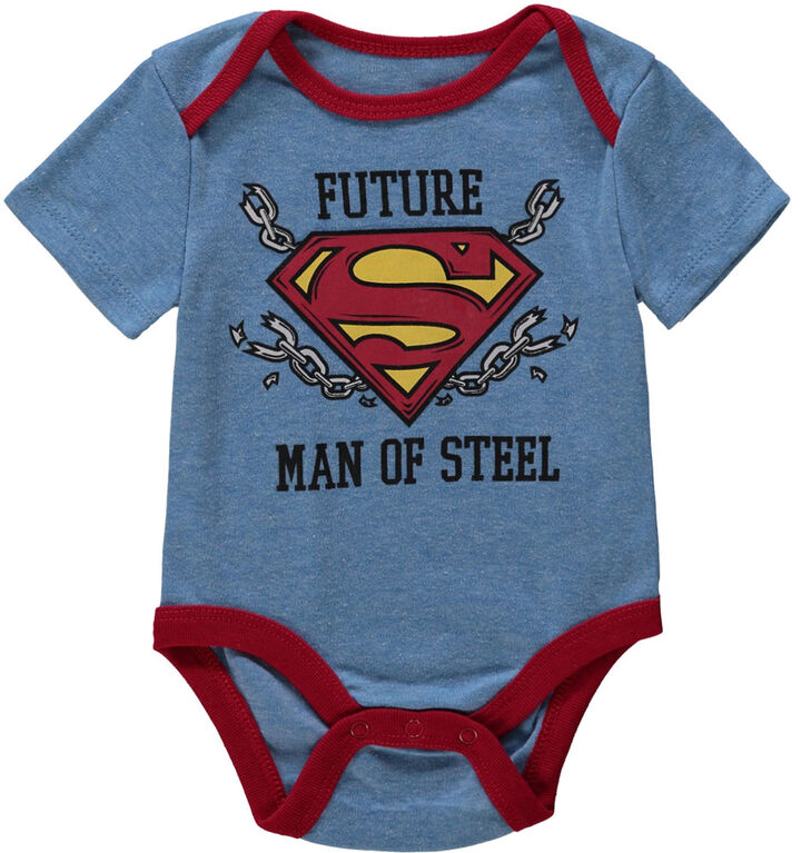Superman Infant 2 Pack Bodysuit Multi 0-3M-Blue