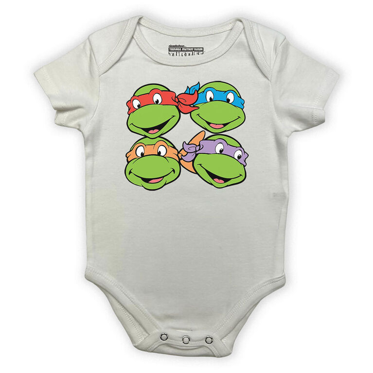 TMNT Short Sleeve Bodysuit - White - 18M