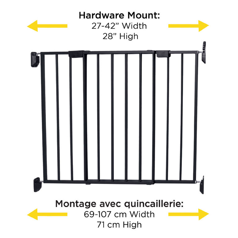 Safety 1st Top of Stairs Expanding Metal Gate - Black