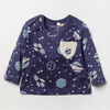 Home Grown Baby 3 Piece Jogger Set: Navy Space