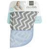 Kushies Cleanbib Waterproof Bib with Sleeves 12-24M - Blue Chevron