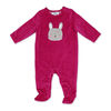 Sterling Baby Pink Velour Bunny Sleeper -3M