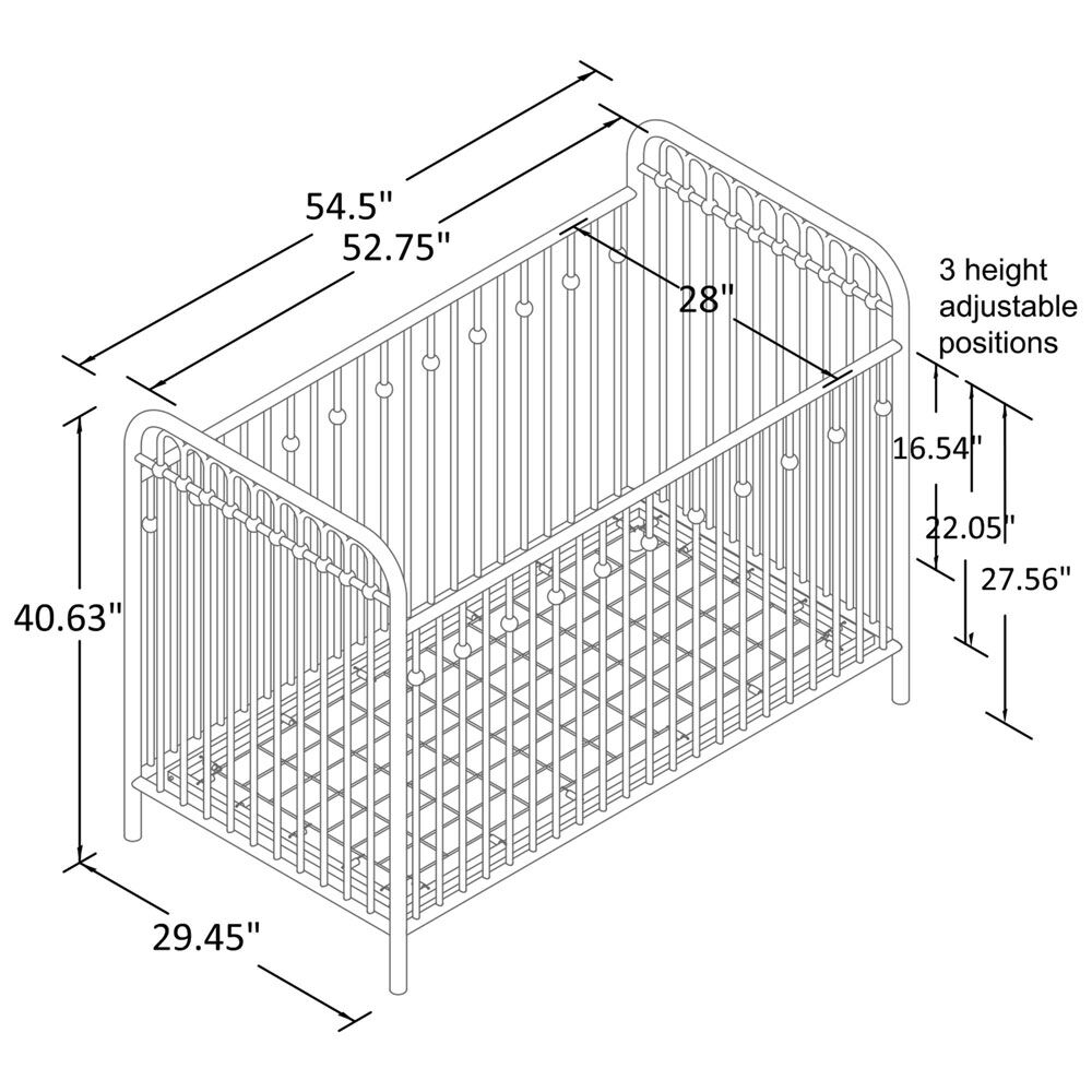 Monarch Hill Ivy Metal Crib Gray Babies R Us Canada