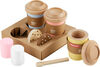 Coffret de jeu en bois Café pour emporter Fisher-Price, coffret de jeu préscolaire, 15 éléments en bois