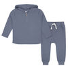 Gerber Childrenswear - Ensemble 2 pi&egrave;ces avec sweat &agrave; capuche et pantalon de jogging en tricot gaufr&eacute; bleu pour tout-petits gar&ccedil;ons 3T