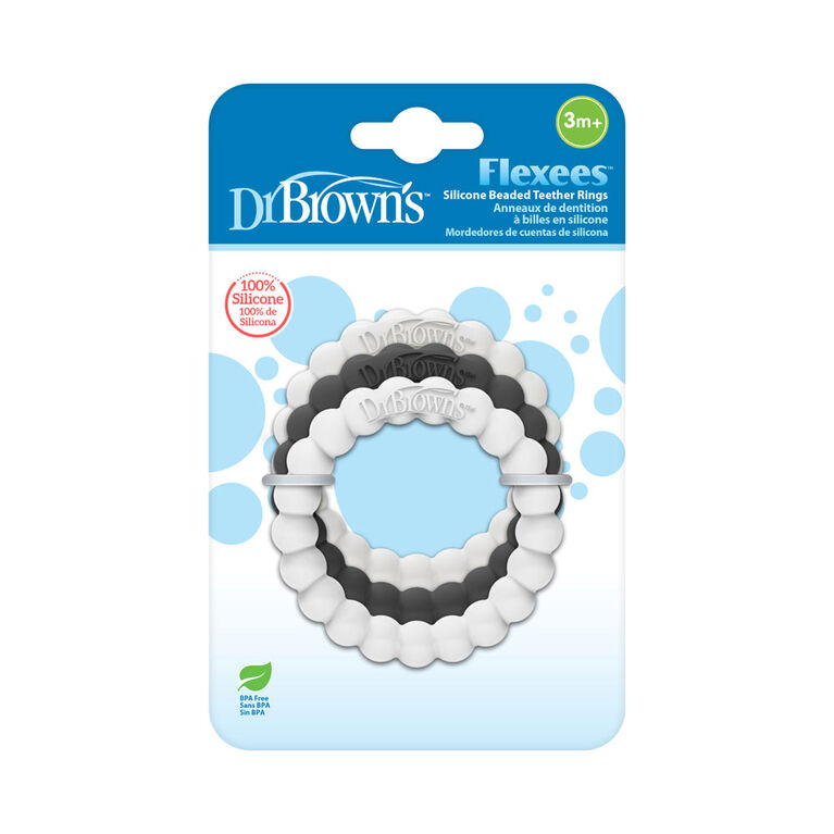 Flexees Silicone Beaded Teether Rings