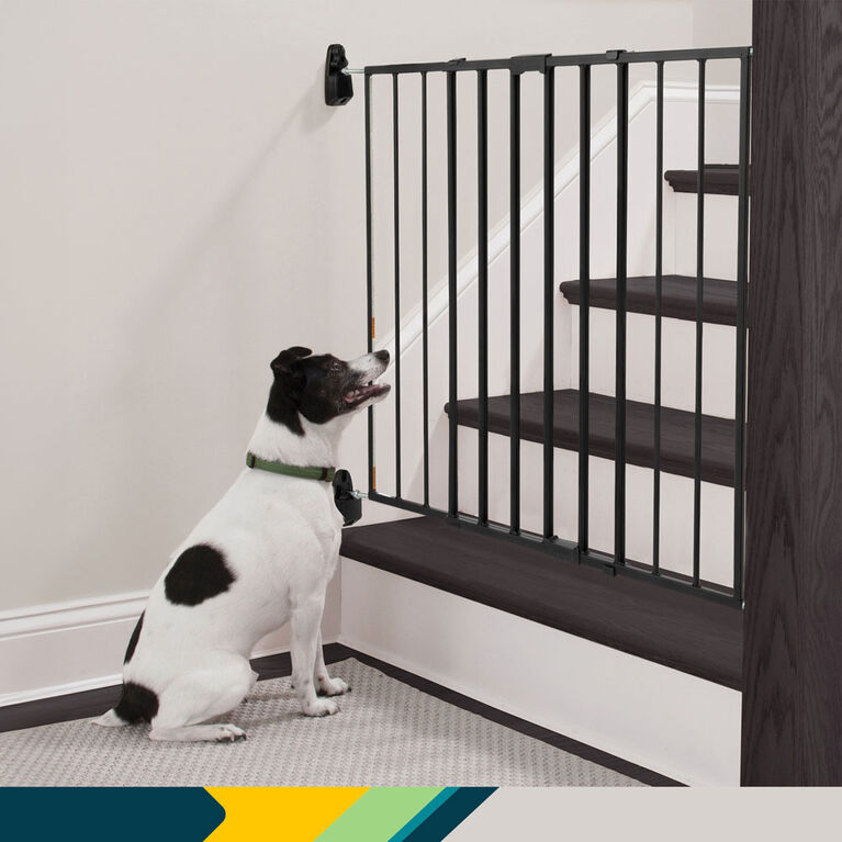 Safety 1st  Barrière en métal extensible Haut des escaliers - Noir