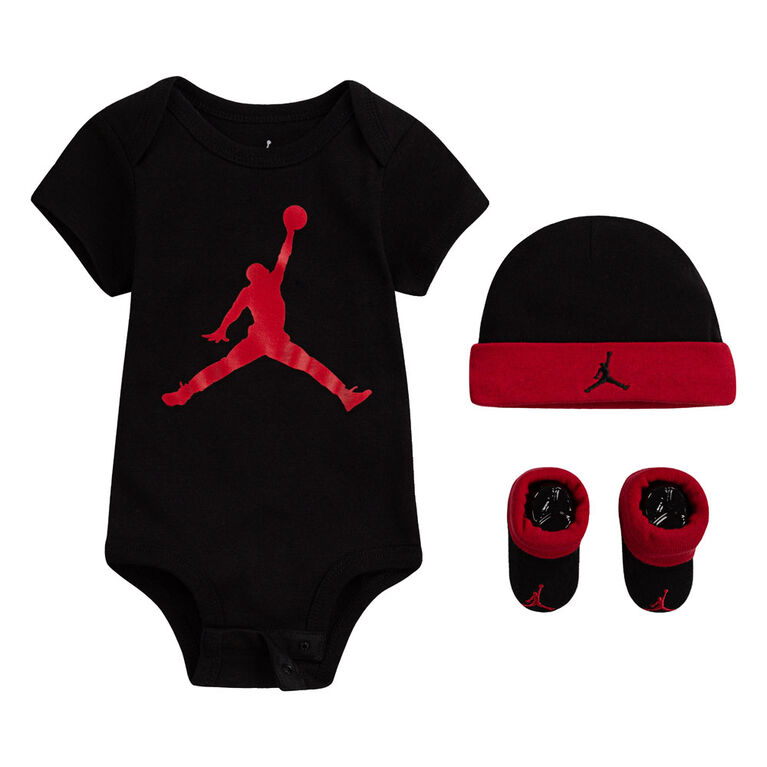 Ensemble Jordan - Noir/Rouge - Taille 0/6M