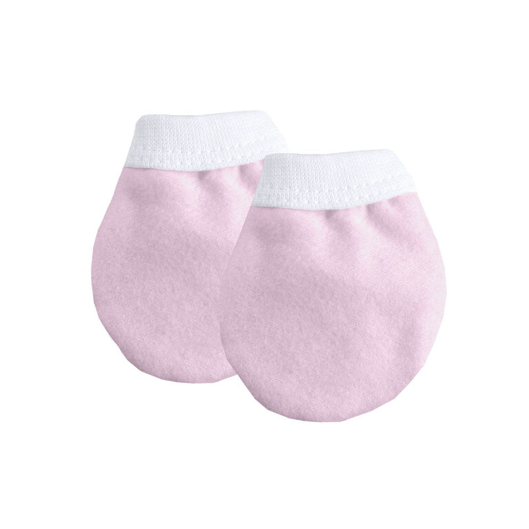 Kushies No-Scratch Mittens Flannel Pink