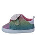 First Steps Pastel Rainbow Glitter Sneakers Size 1, 0-3 months