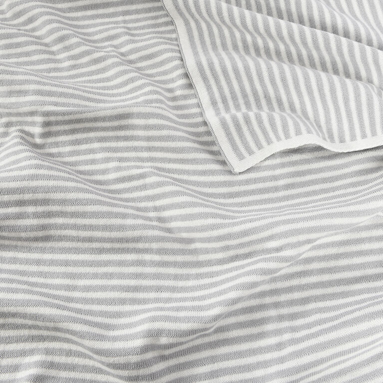 Baby's First by Nemcor Cotton Knit Baby Blanket, Stripe