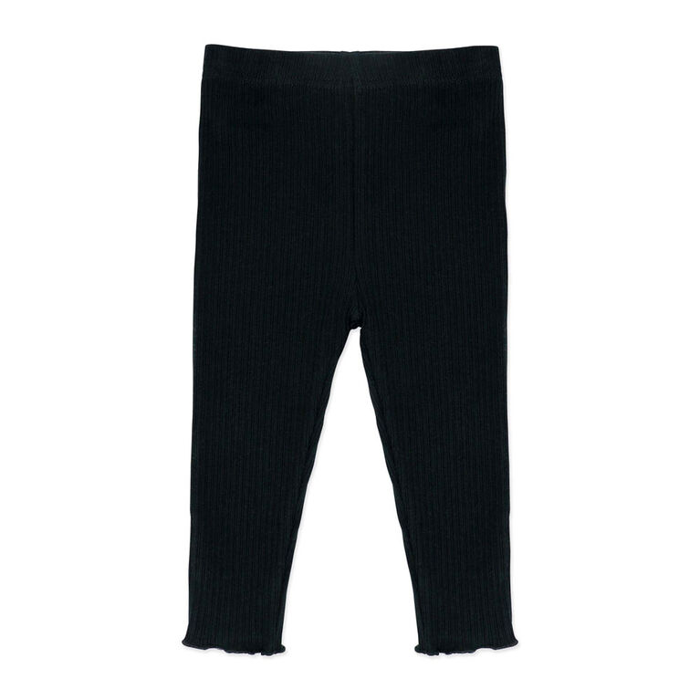 Baby Mode Ensemble haut et legging en gaze 3 pièces : motif floral noir,12 mois