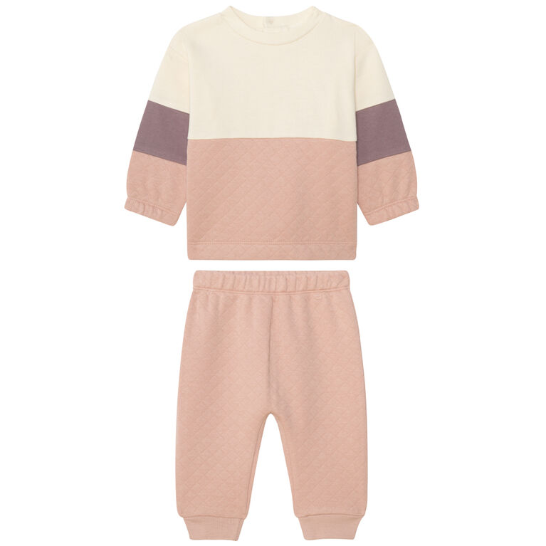 PL Baby  2 piece  jogger set  peach 6M