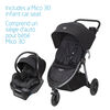 Gia XP 3-Wheel Travel System - Midnight Black