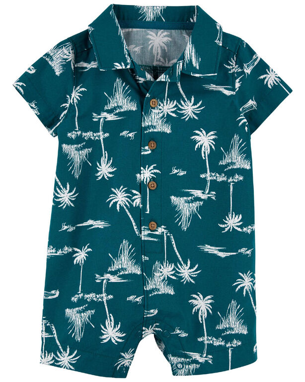 Carter's Palm Tree Cotton Romper