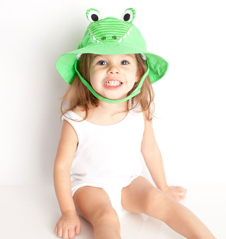 Chapeau de soleil pour bébé UPF50+ Alligator 6-12 mois
