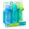 Evenflo Vented + Tinted 8oz Polypropylene Bottles 3-Pack - Teal/Green/Blue