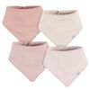 Just Born - Lot de 4 Bavoirs Bandana en Mousseline - Rose