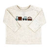Baby Mode 3 Piece Waffle Pant and Hat Set: Tan Transportation 3M