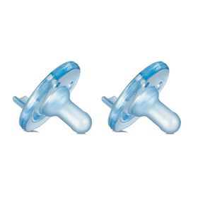 Suce apaisante SCF190/03 de Philips AVENT, sans BPA, 0 &agrave; 3 mois, bleu, paquet de 2.