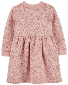 Robe en molleton à imprimé de léopard rose Carter's