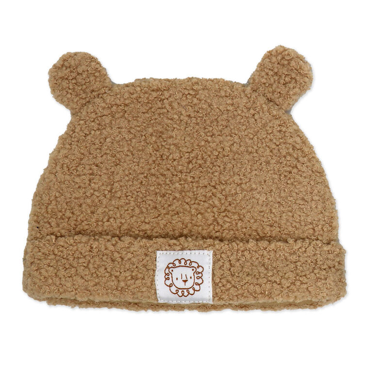 Baby Mode 3 Piece Sherpa Jumper Set: Brown Lion