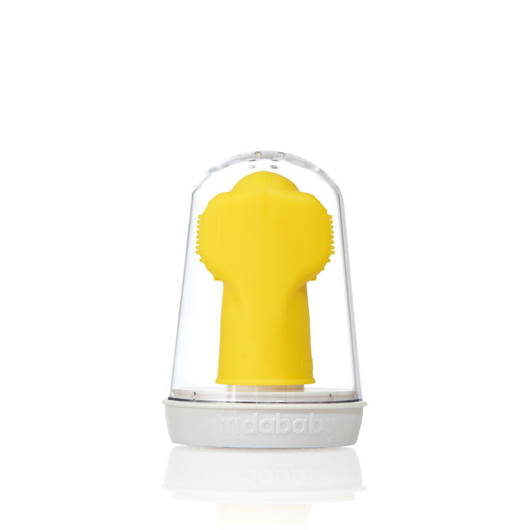 Fridababy - SmileFrida the Finger Brosse à dents - Première brosse à dents pour bébé avec étui, silicone, sans BPA